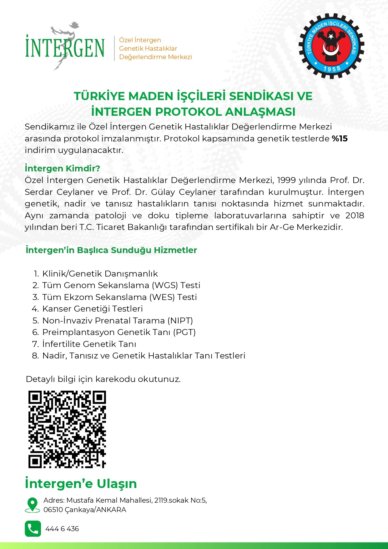 İntergen Genetik Hastalıkları Araştırma Merkezi ile Protokol İmzaladık