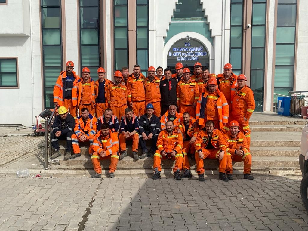Üyemiz Madenciler Malatya'da Arama Kurtarma Çalışmalarına Dün Akşamdan Beri Devam ediyor