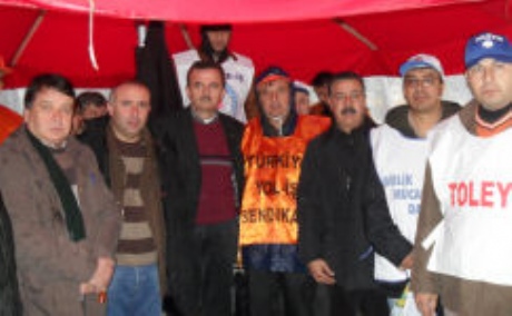 YATAĞAN MADEN İŞÇİSİNDEN TEKEL İŞÇİSİNE AÇLIK GREV İLE DESTEK
